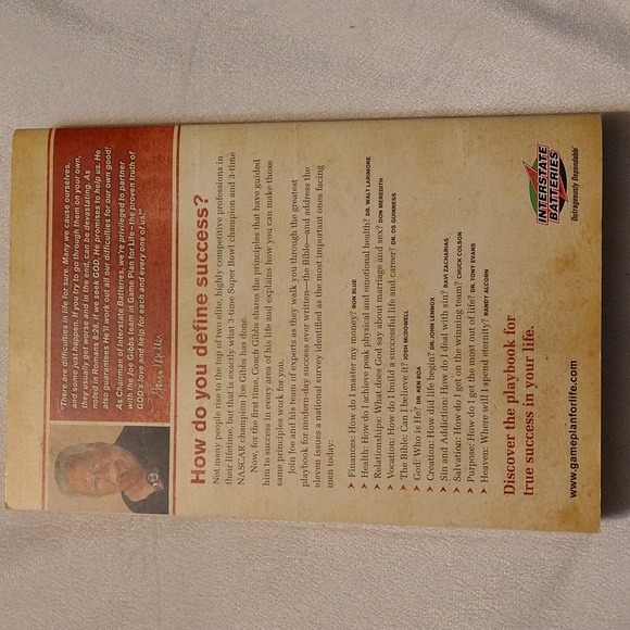 Joe Gibbs - Game Plan For Life Personal Success Playbook Football/Nascar - Picture 4 of 6